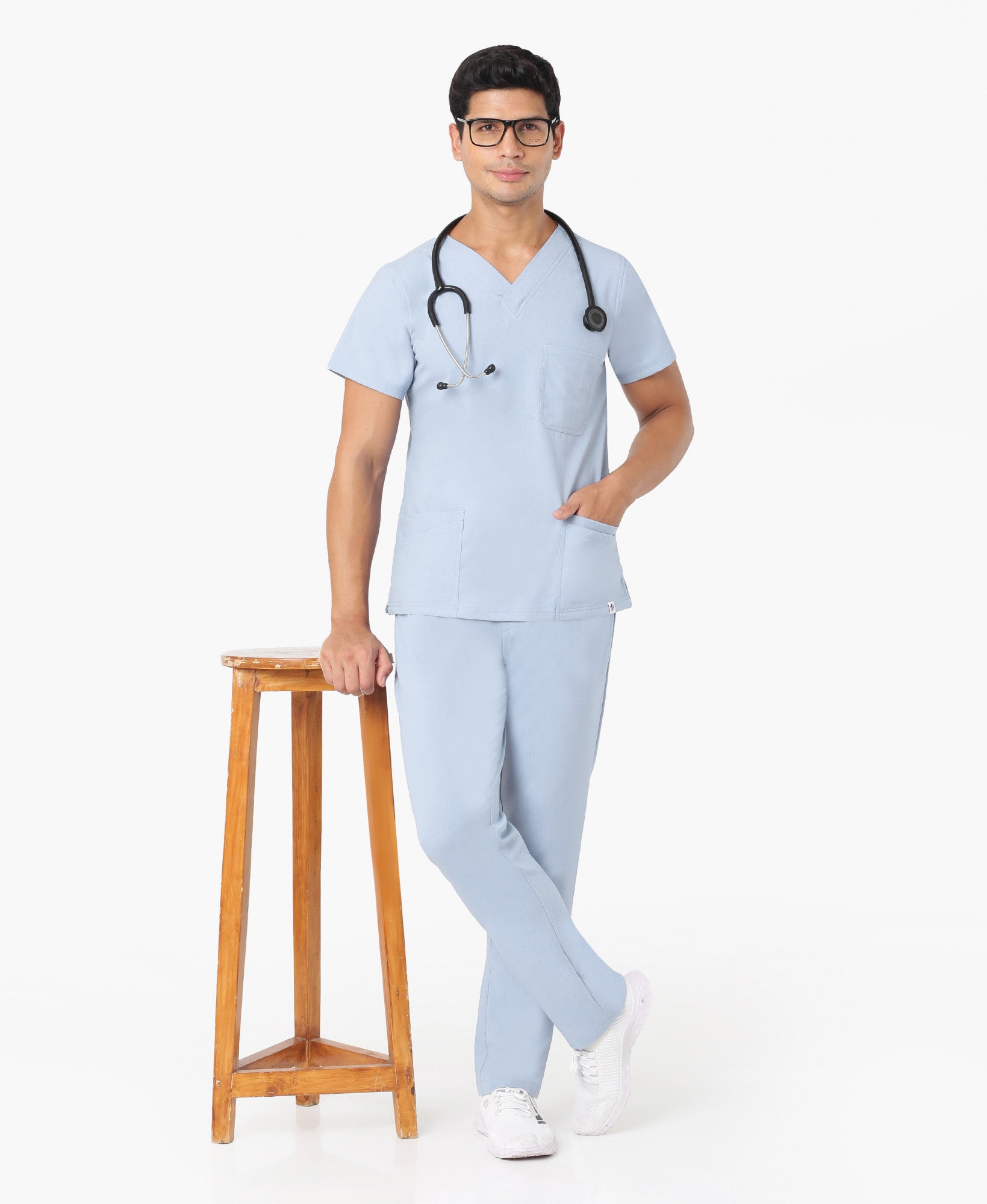 Nick Luxe Scrub Set - Ceil Blue