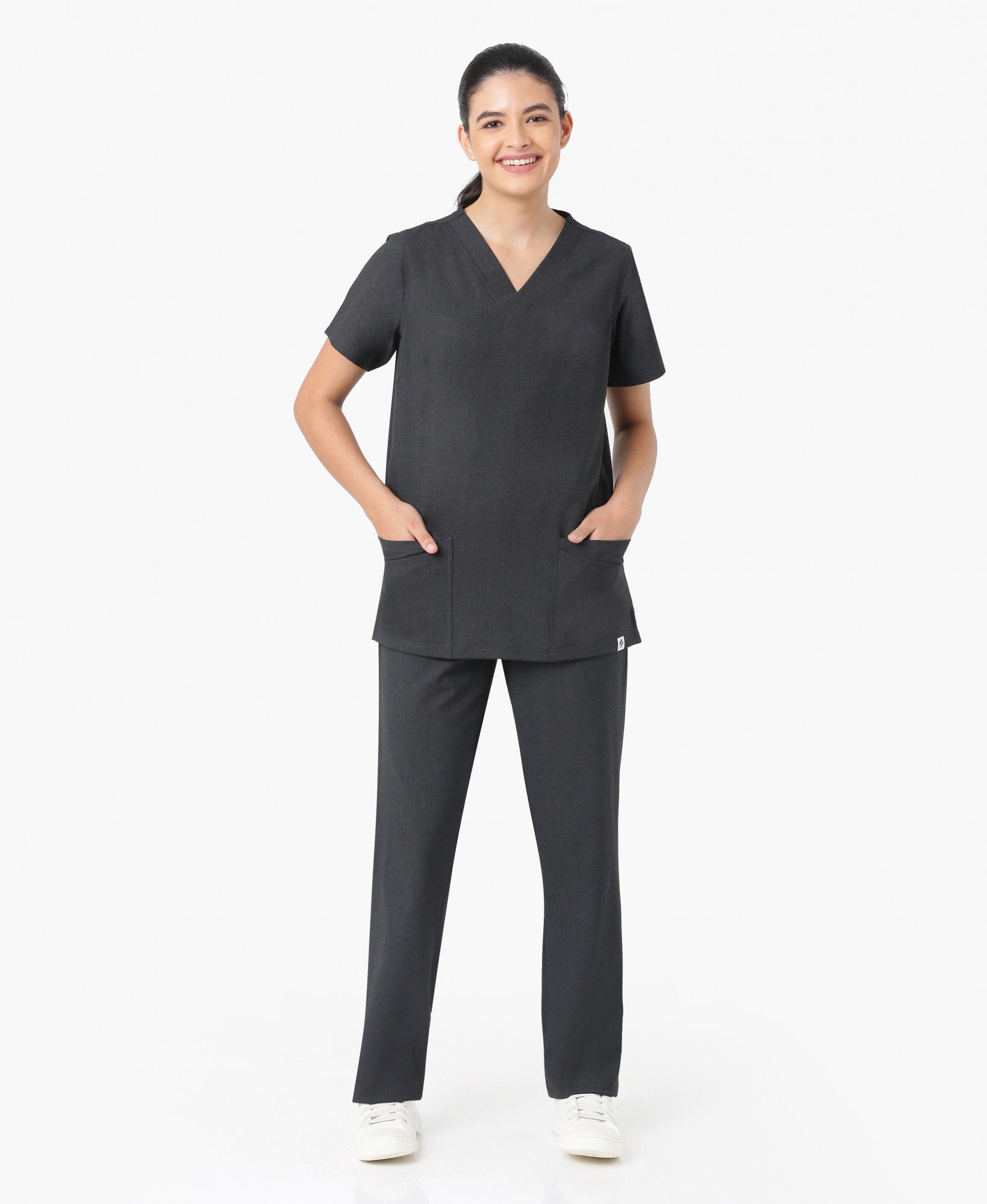 Mendi Luxe Scrub Set - Heather Grey