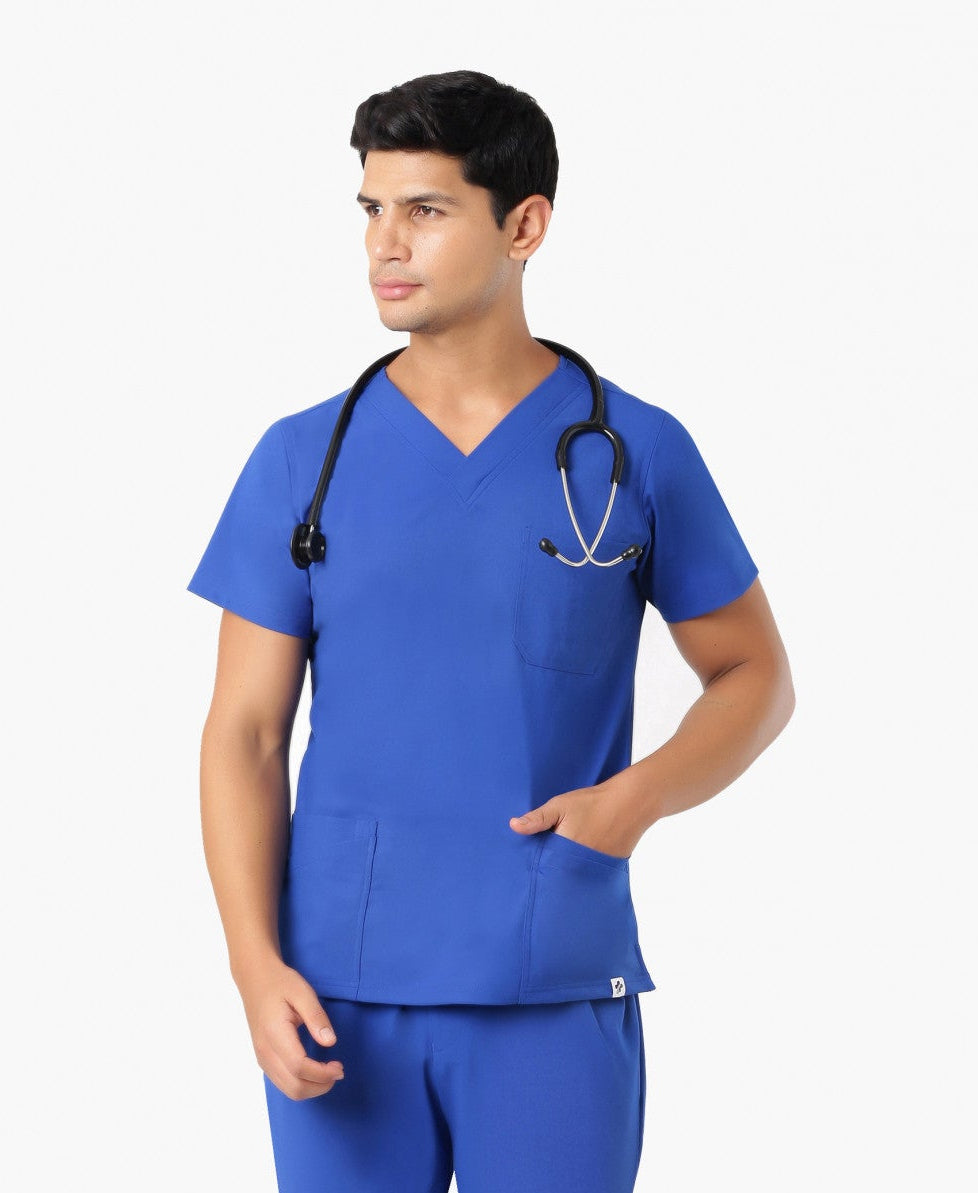 Simon Flex Scrub Top - Royal Blue