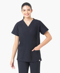 Gracy Flex Scrub Top - Graphite Blue