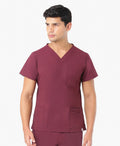 Nick Luxe Scrub Top - Burgundy