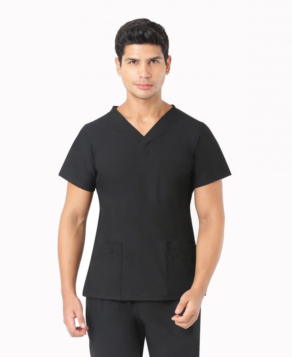 Nick Luxe Scrub Top - Black