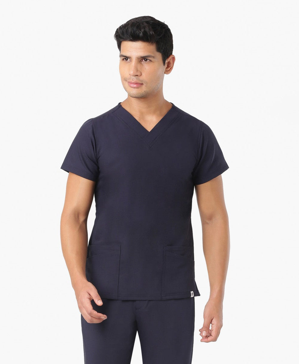 Nick Luxe Scrub Top - Navy