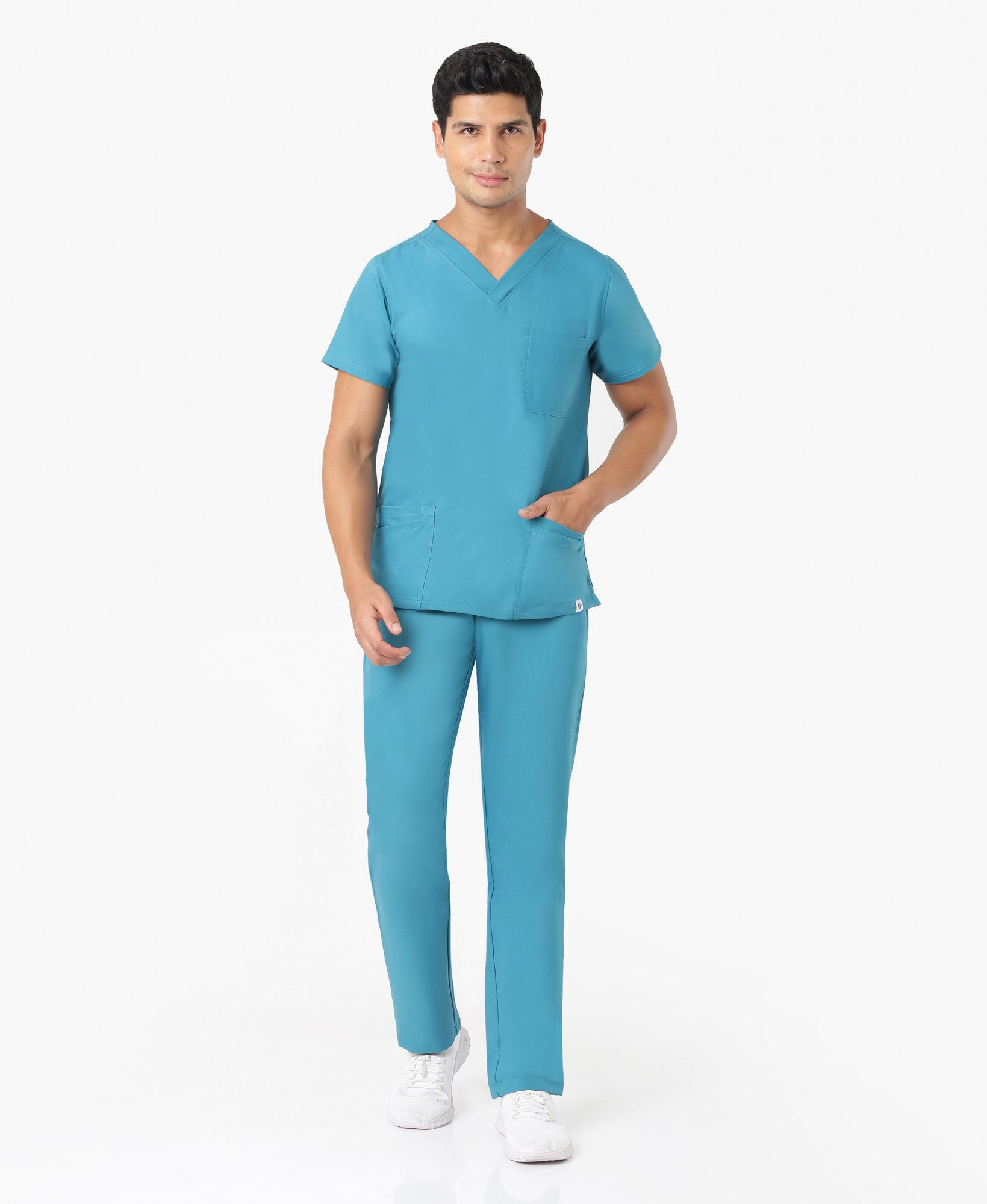 Simon Flex Scrub Top - Aqua