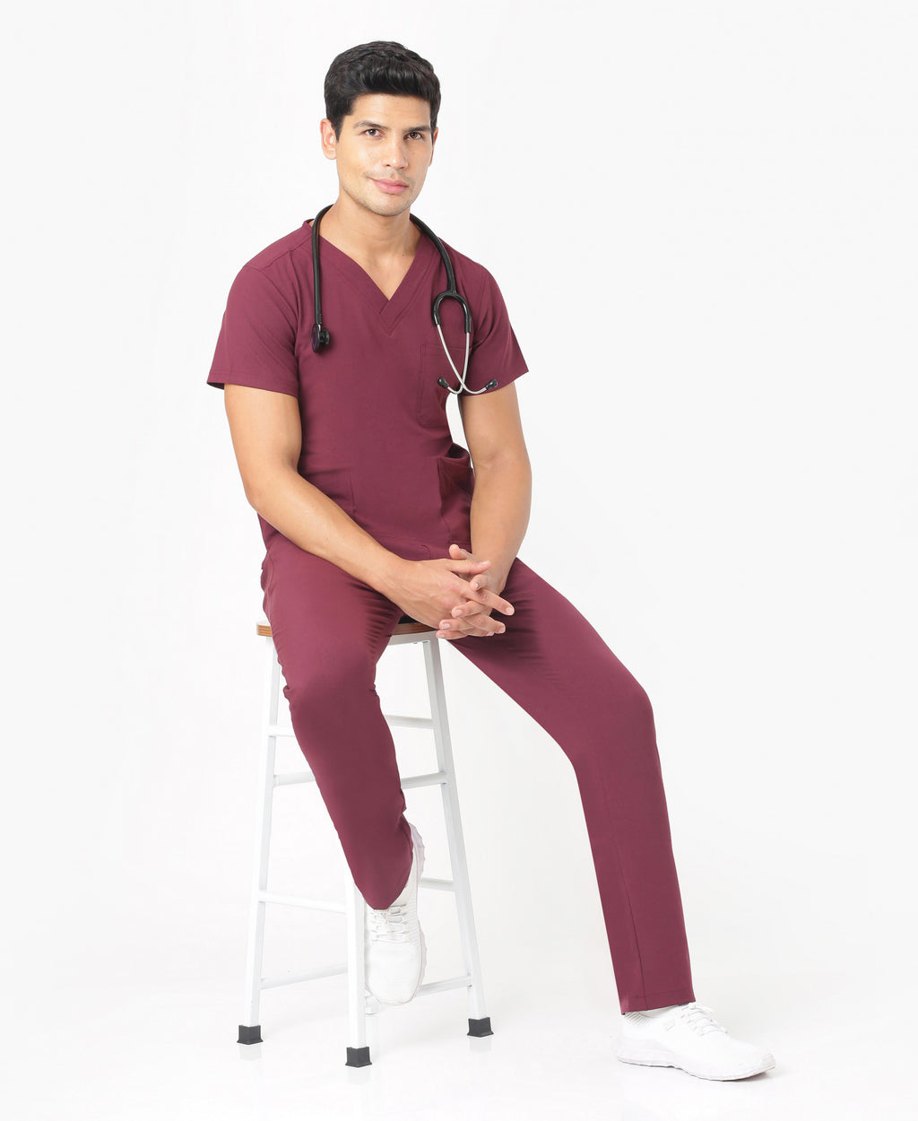 Nick Luxe Scrub Set - Burgundy