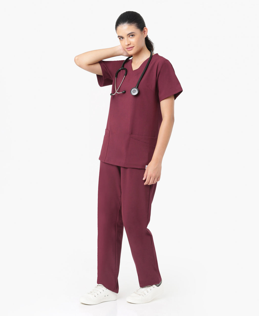 Mendi Luxe Scrub Set - Burgundy