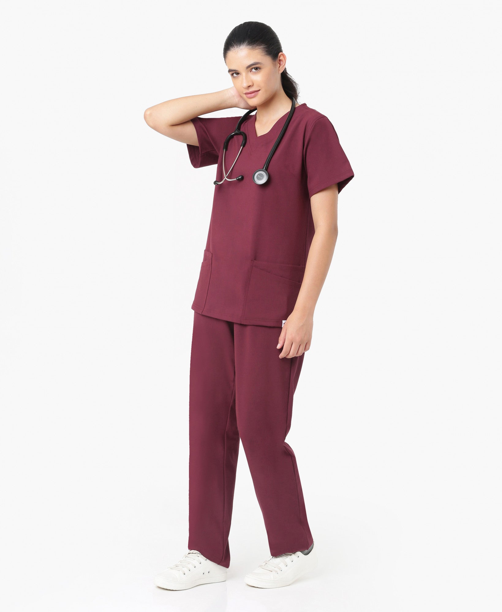 Mendi Luxe Scrub Set - Burgundy