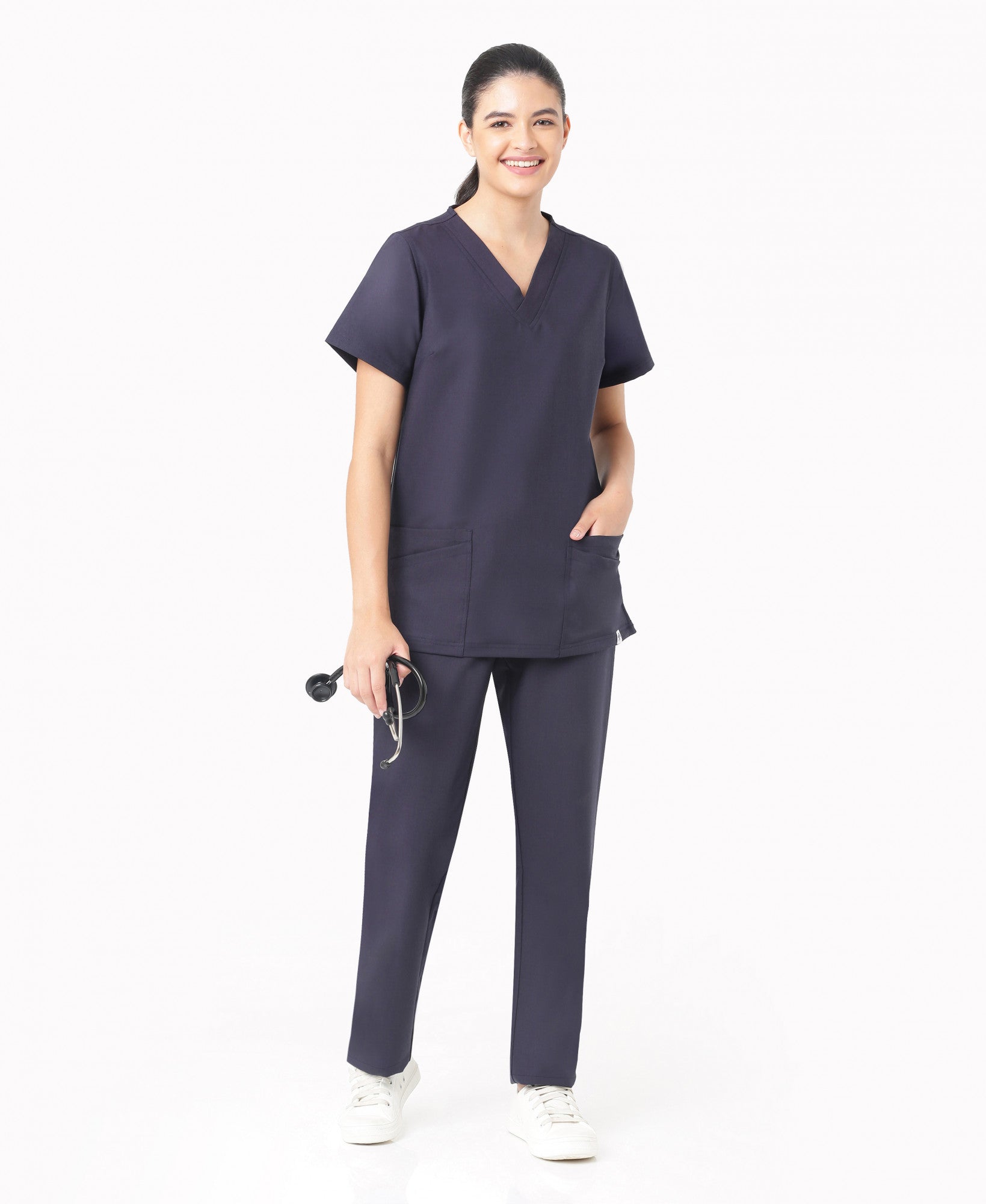 Mendi Luxe Scrub Set - Navy