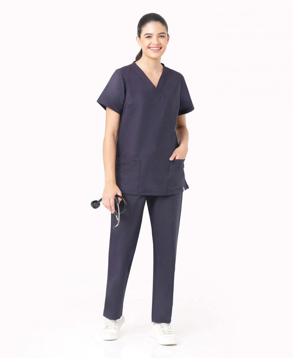 Mendi Luxe Scrub Pant - Navy