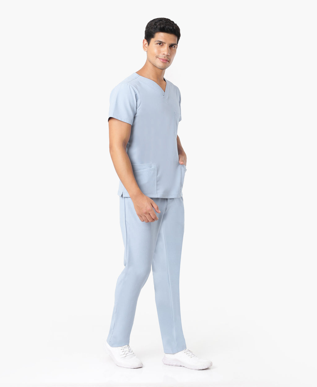 Nick Luxe Scrub Top - Ceil Blue