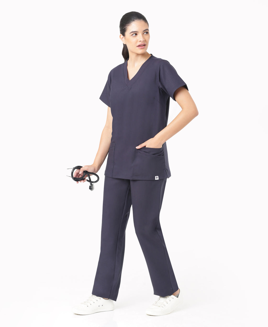 Mendi Luxe Scrub Pant - Navy