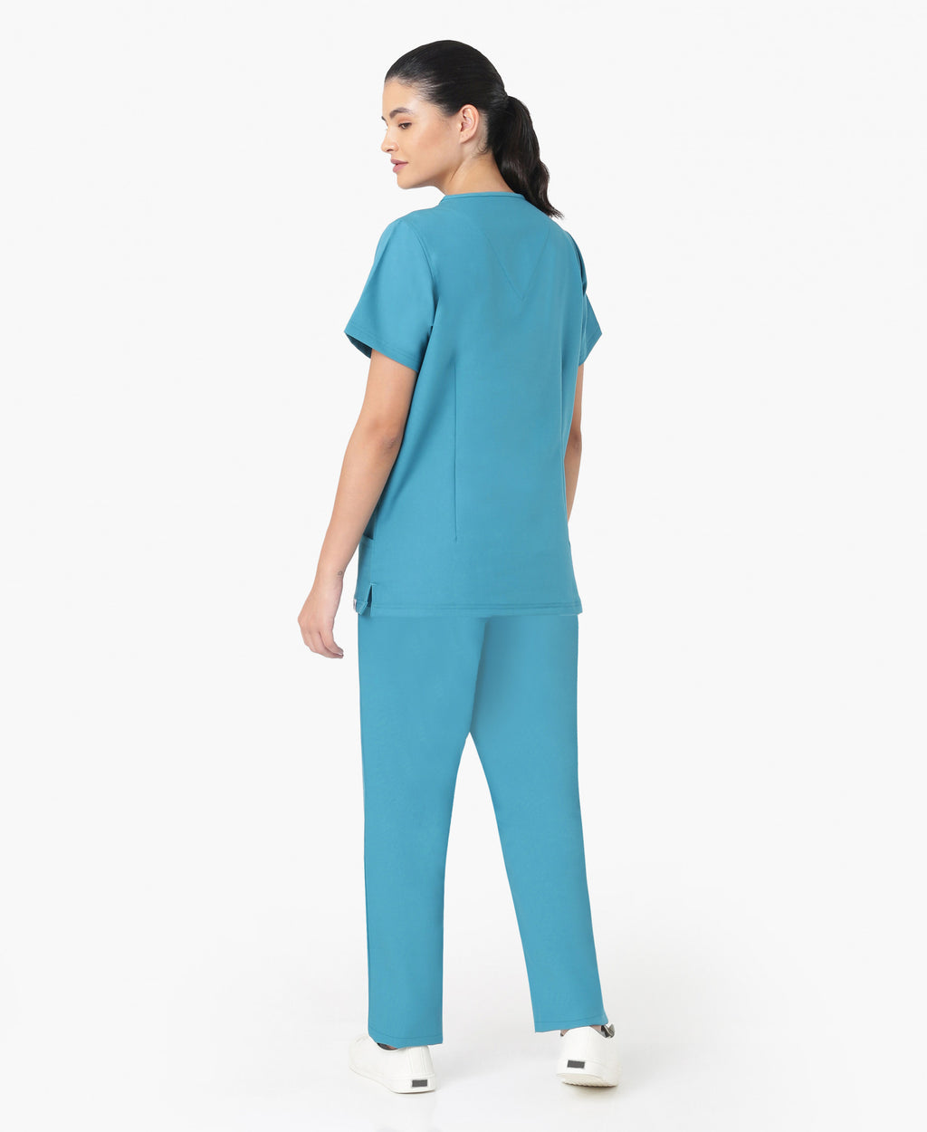 Gracy Flex Scrub Top - Aqua