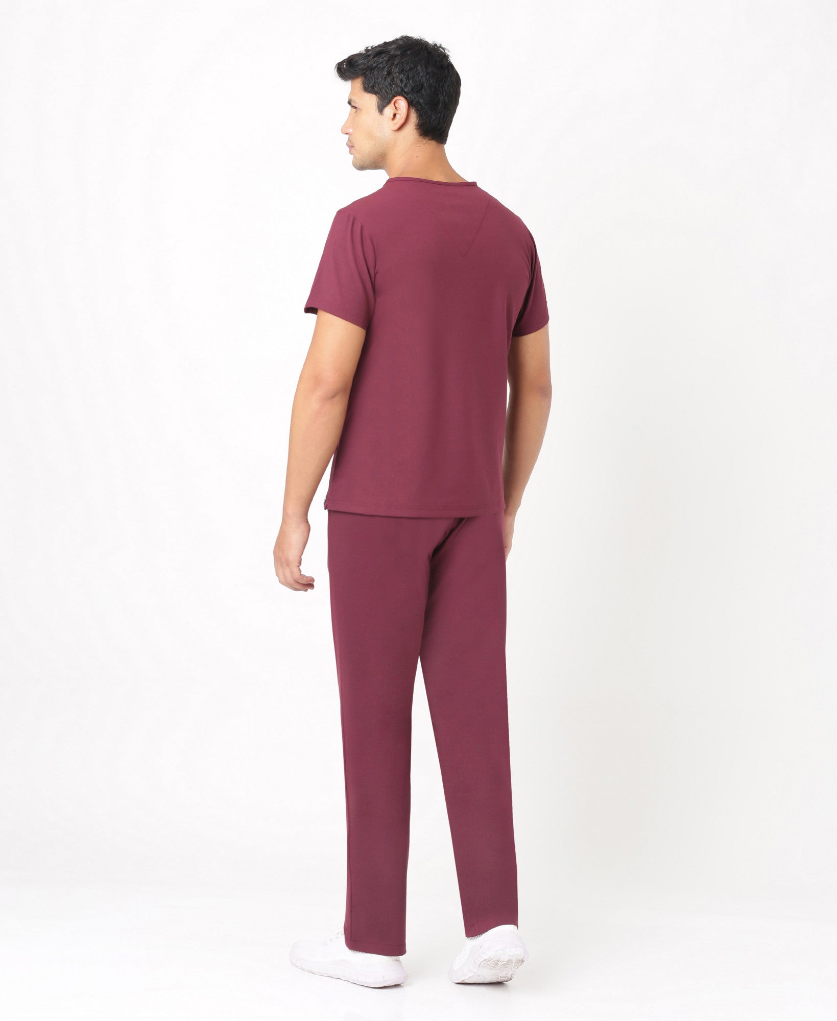 Nick Luxe Scrub Top - Burgundy