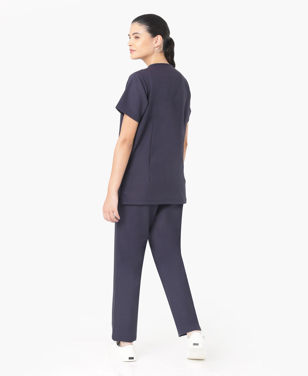Mendi Luxe Scrub Top - Navy