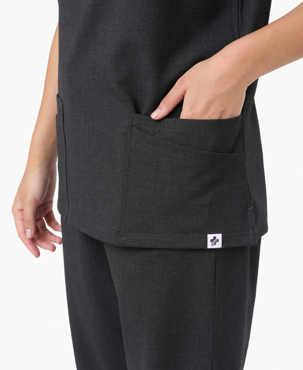 Mendi Luxe Scrub Set - Heather Grey