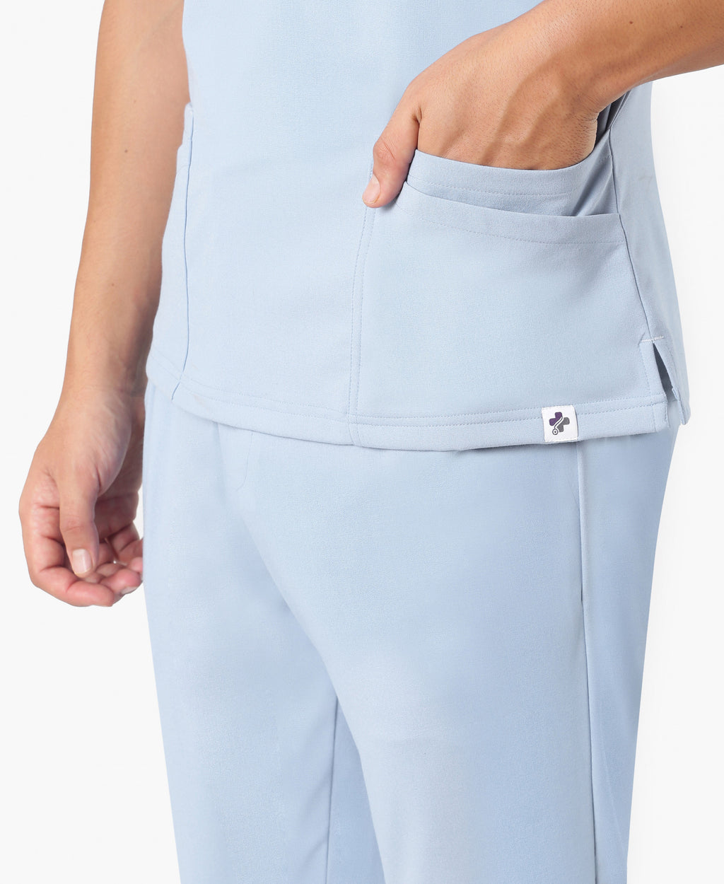 Nick Luxe Scrub Top - Ceil Blue