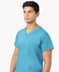 Simon Flex Scrub Top - Aqua