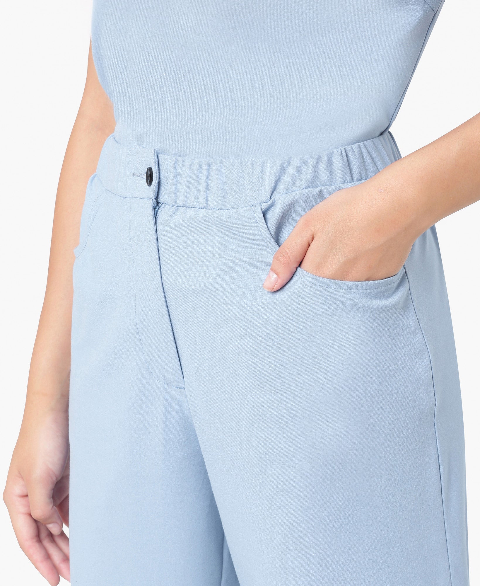 Mendi Luxe Scrub Pant - Ceil Blue