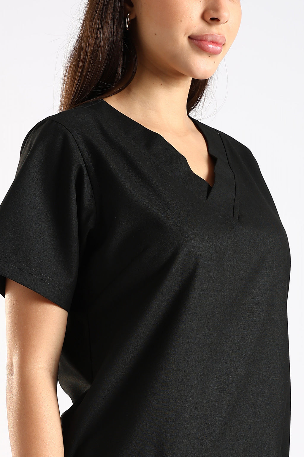 Bella Classic Scrub Top - Black