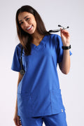Bella Classic Scrub Top - royal blue