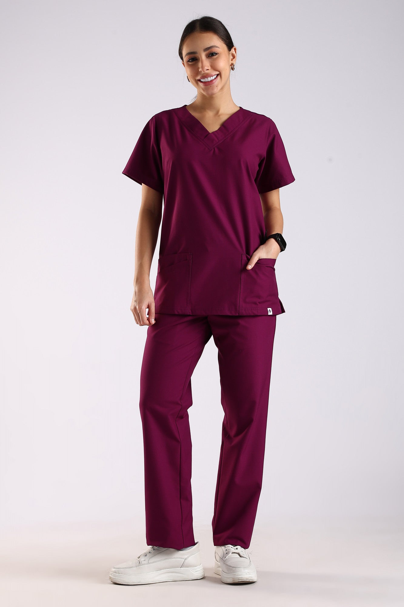 Bella Classic Scrub Set - Berry Bloom