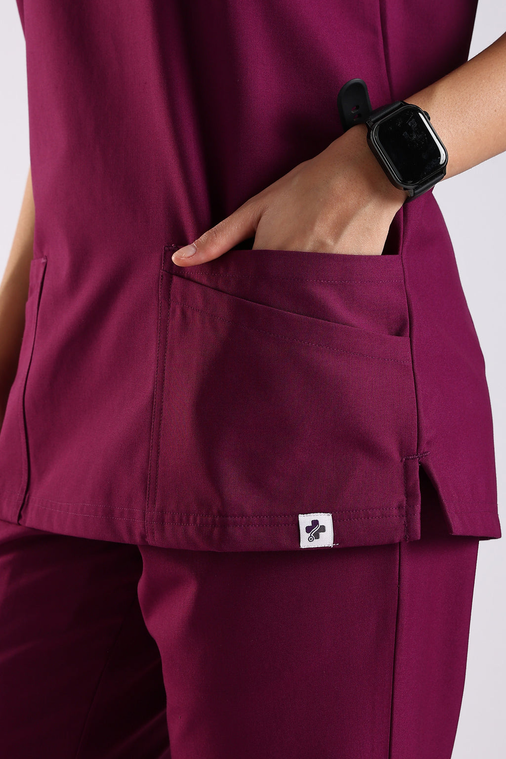 Bella Classic Scrub Top - Berry Bloom