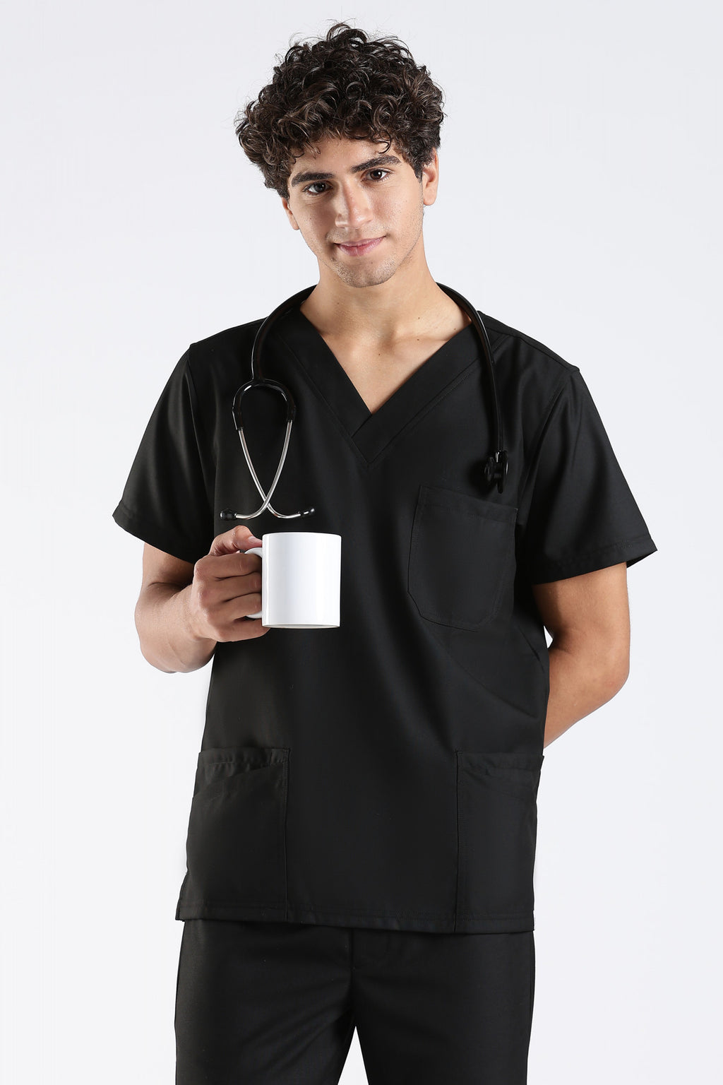 Benito Classic Scrub Top - Black