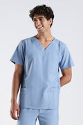 Benito Classic Scrub Top - Sky Blue