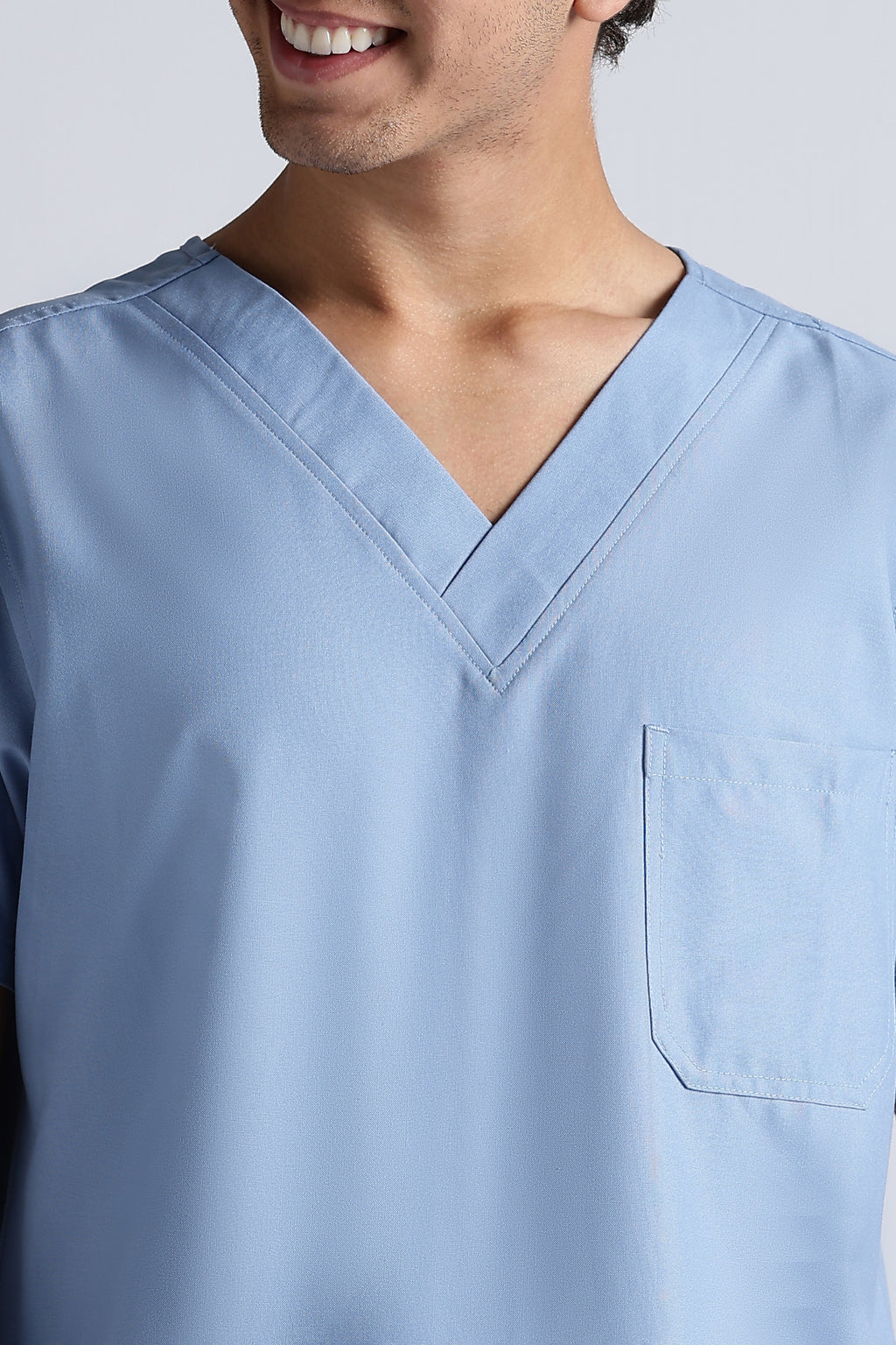 Benito Classic Scrub Top - Sky Blue