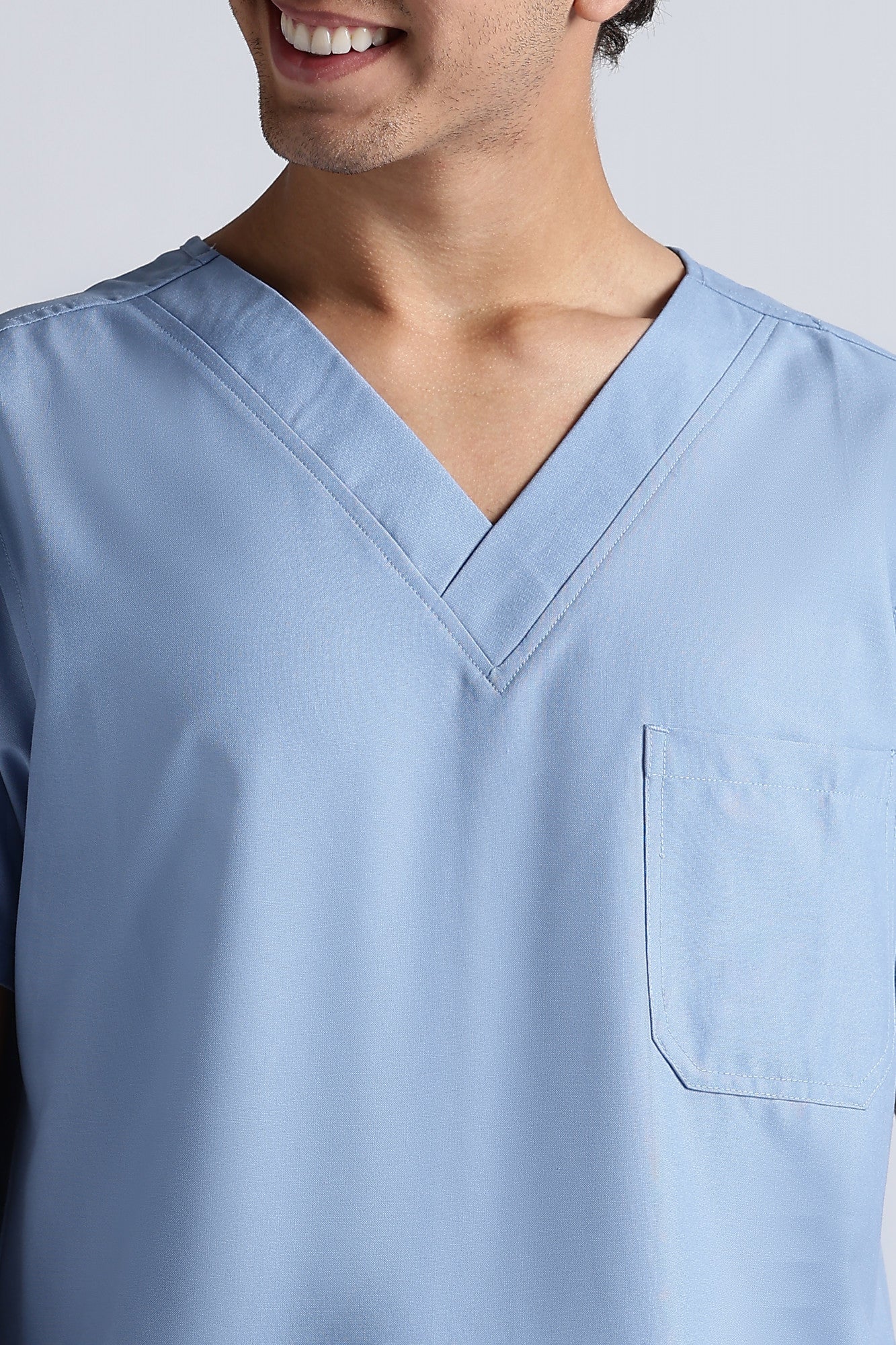 Benito Classic Scrub Top - Sky Blue