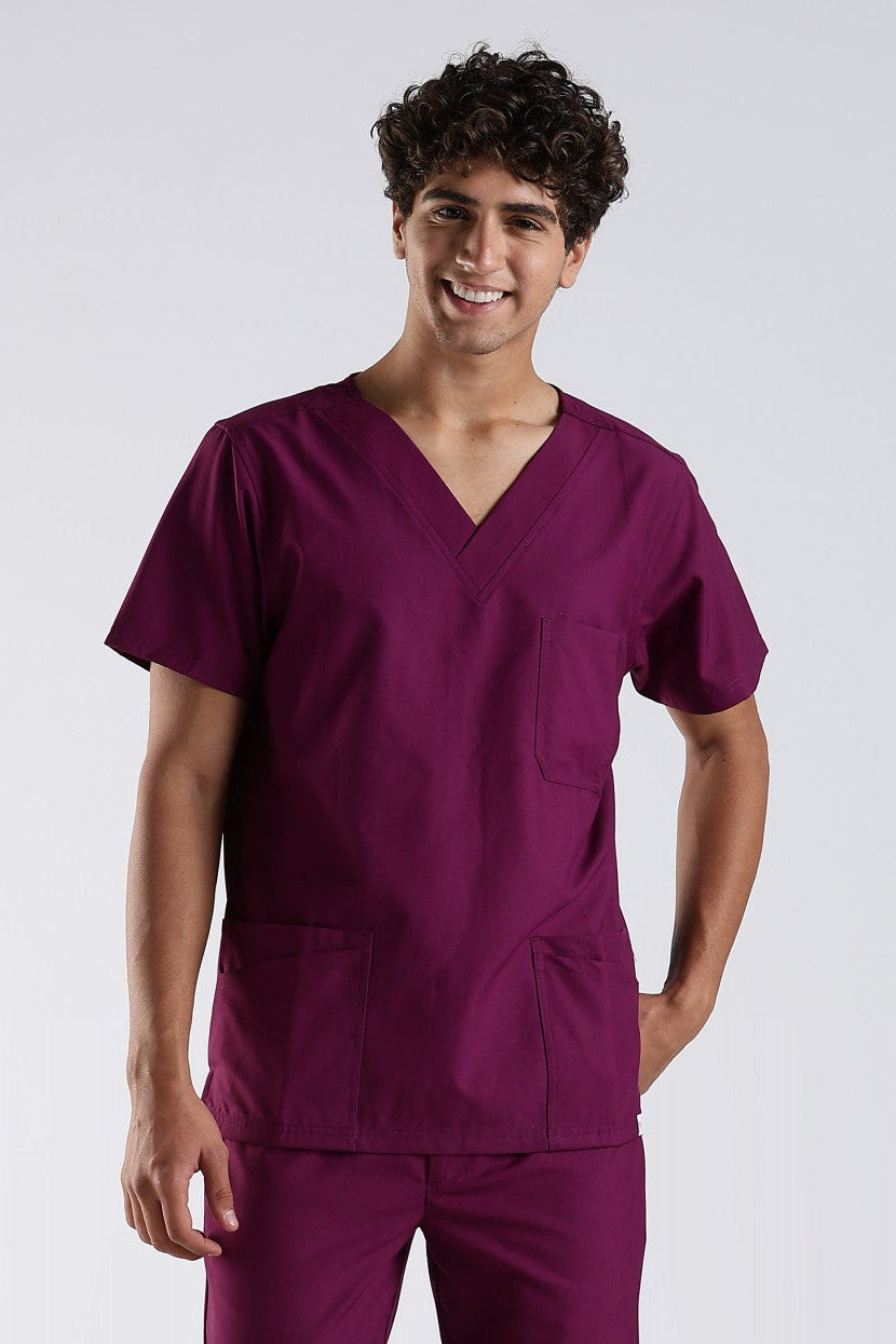 Benito Classic Scrub Top - berry bloom
