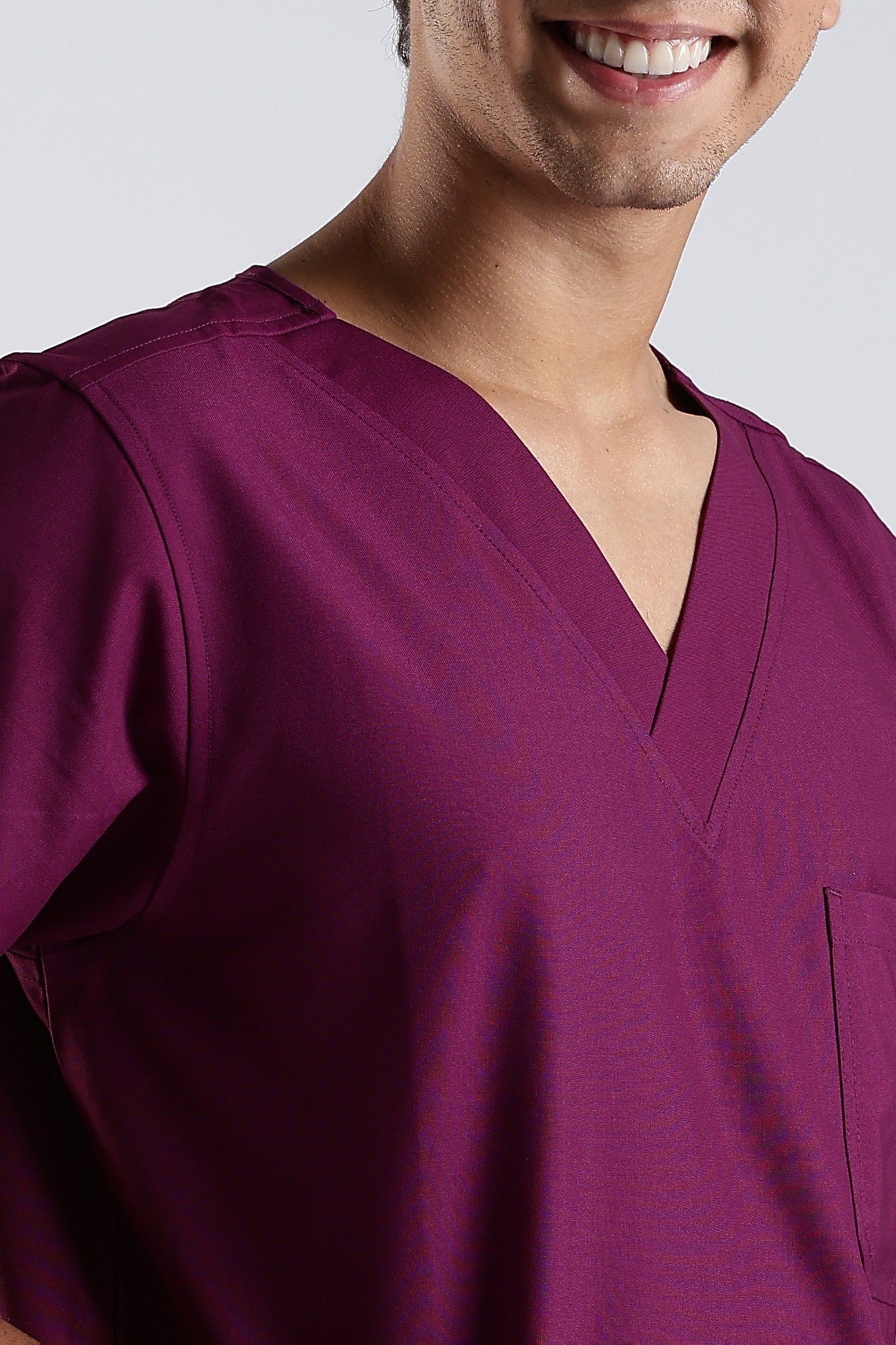 Benito Classic Scrub Top - berry bloom