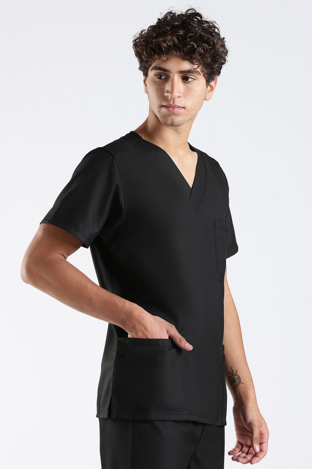 Benito Classic Scrub Top - Black